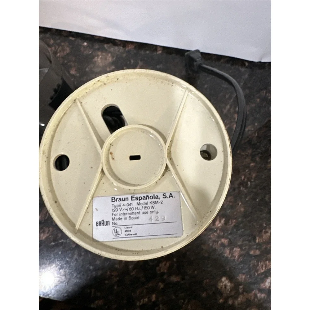 Braun Grinder Aromatic Coffee Grinder Type 4041 Off White Made in Spain